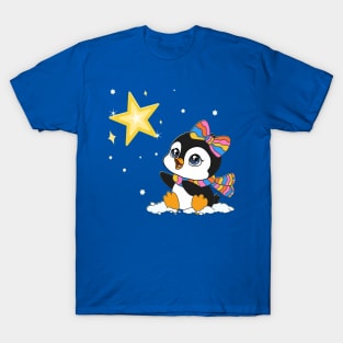 Baby Penguin with a Bright Star T-Shirt